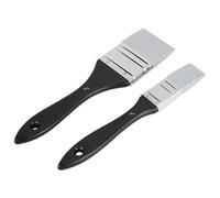 Sirxlevcy 2Pcs Flat Silicone Paint Brushes, Wide & Narrow Silicone Shaper Brush for Art Solid for Acrylic Paints