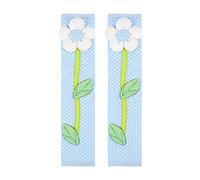 Sirxlevcy 2PCS Pastoral Flower Polka Dot Door/Refrigerator Handle Cover Fridge Door Handle Gloves Home Decor Kitchen Accessories Blue