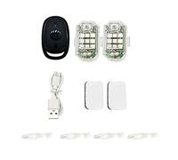 Sirxlevcy 2Pcs Wireless Remote Control LED Strobe Light for Car Motorcycle Bike 7 Colors Anti-Collision Flash Warning Lamp