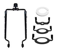 Sirxlevcy 2Piece Lamp Shade Harp Holder 7Inch E14,E26,E27 Light Base Adapter Adjustable Lamp Harp Kit Black Horn Frame Lampshade Bracket