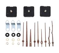 Sirxlevcy 3 Pcs Quartz Clock Movement Mechanism Parts with 3 Types of Walnut Wood Clock Hands Clock Accessories for Clock Repair