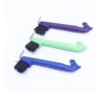 Sirxlevcy 3Pieces Horse Hoof Pick Brush Kit with Long Handle, Portable Hoofpick, Random Colors,