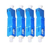 Sirxlevcy 4 Pack Single Mode 9/125Um SC/UPC Male to LC/UPC Female Hybrid Optical Fiber Adapter Connector for Optical Power Meter