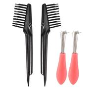 Sirxlevcy 4Pcs Hair Brush Cleaning Tool Comb Cleaning Hairbrush Hair Brush Cleaner Rake for Removing Dirt Home and Salon Use