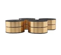 Sirxlevcy 4PCS HiFi Speaker Isolation Feet Cushion Pads Aluminum Vibration Dampener 40X23mm Gold