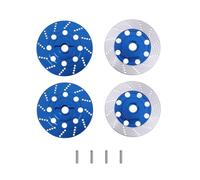 Sirxlevcy 4PCS Metal Brake Disc Wheel Rim Box Metal Hex Adapter 12mm for 1/10 D4 On-Road Racing RC Car Parts,Navy Blue