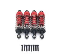 Sirxlevcy 4Pcs Metal Damper for 124019 124018 144001 RC Car Spare Parts Upgrade Accessories,Red