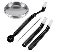 Sirxlevcy 5Pcs Coffee Machine Brush with Spoon Coffee Grinder Brush Coffee Machine Group Head Cleaning Metal Blind Bowl