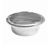 Sirxlevcy 6 Inch Louvered Grille Cover Vent Hood Wall Air Vents with Built-In Fly Screen Mesh - 304 Stainless Steel Ventilation Outlet