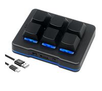 Sirxlevcy 6 Key Mini Keypad Wireless USB Gaming Keyboard Macro Customized Programmable OSU Keyboard for Video Games Office Work