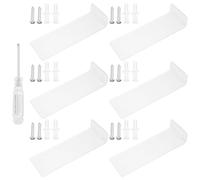 Sirxlevcy 6 Pack Floating Shoe Display, Modern Transparent Acrylic Wall Mount Shelf for Sneaker Collection or Shoes Box