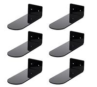 Sirxlevcy 6 Pack Floating Shoe Shelves,Black Acrylic Wall Mounted Shoe Display Shelves,for Display Collectible Shoe&Sneaker