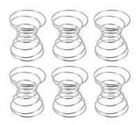 Sirxlevcy 6 Pieces Air Plant Stand Airplant Container Tillandsia Holder Stainless Steel Plant Display Racks Air Pineapple Base