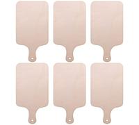 Sirxlevcy 6 Pieces Christmas Mini Wooden Cutting Board with Handle Unfinished Wood Paddle Rectangle Chopping Board Tray Cutouts