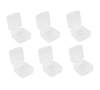 Sirxlevcy 6 Pieces Mini Plastic Clear Storage Box for Collecting Small Items, Beads, Jewelry, Business Cards