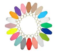 Sirxlevcy 60 Pcs Motel Keychain Blank Bulk Retro Hotel Keychains 20 Colors Rhombus Vintage Keychain Hotel Key Tags Easy to Use