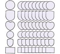 Sirxlevcy 60Pcs Sublimation Blanks Patches Fabric Iron-on Patch Blanks Repair Blank Patches for DIY Hats Shirts Shoes Supplies