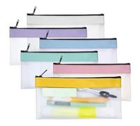 Sirxlevcy 6Pack Clear Pencil Pouch, Pencil Case, Clear Makeup Bag, Pencil Bag, Pen Pouch, Clear Pencil Case, Clear Zipper Pouch