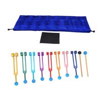 Sirxlevcy 7 Chakras Tuning Fork + 1 Soul Weighted Tuning Forks,for Healing Chakra,Sound Therapy,Reliever Stress Easy Install Easy to Use,Multicolor