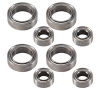 Sirxlevcy 8Pcs Ball Bearings 4X8X3mm 8X12X3.5mm for E18 1/18 RC Car Spare Parts A949 A959 A969 A979 A959-B A949-33 A949-36