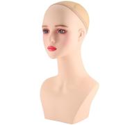 Sirxlevcy Bald Female Training Head Cosmetology Mannequin Head for Wigs Making and Display for Hairdresser, 1 PCS PVC