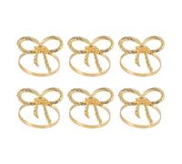 Sirxlevcy Butterfly Napkins Rings Set of 6, Gold Napkin Rings Holder for Wedding Christmas Family Gathering Table Decoration.