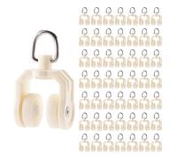 Sirxlevcy Ceiling Curtain Track Flexible Bendable Curtain Track Rollers Plastic Drapery Rail Sliding Glider for Shower Curtain