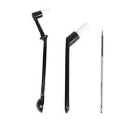 Sirxlevcy Coffee Machine Cleaning Brush with Spoon Tool Set for Espresso Machine Group Head,Pack of 3,Black