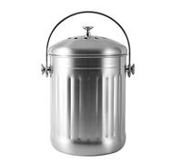 Sirxlevcy Compost Bin, Peel Bucket for Home Kitchen, Odorless Compost Bucket for Kitchen Food Waste, with Handle and 2 Charcoal Filters, 5 Liters, Easy to Clean