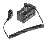 Sirxlevcy D-TAP Connector to DC 5.5 X 2.5mm Expandable Cable with Dual-Sided NP-F Dummy Battery Adapter for Camera Monitor