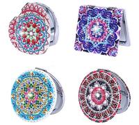 Sirxlevcy DIY Pocket Mirror Portable Magnifying Folding Mirror for Women