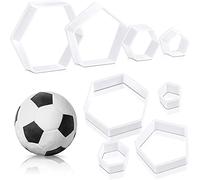 Sirxlevcy Football Pattern Cookie Cutters Football Cake Fondant Hexagon Cutter for Kitchen DIY Cake Decorating Tools