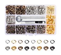 Sirxlevcy Grommets Kit 3/16Inch 400Pcs Eyelets Kits Eyelets Grommet Sets for Shoes Clothes Crafts Bag DIY Project (4 Colors)