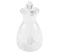 Sirxlevcy Handmade Honey Jar with Dipping Sauce, Glass Honey Dipping Sauce and Honey Jar