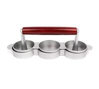 Sirxlevcy Mini Hamburger Presses Nonstick 3 Slot Small Burger Patties Triple Beef Burger Maker Mold Machine Meat Kitchen