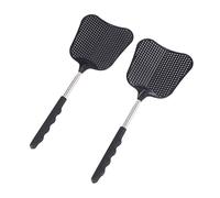 Sirxlevcy Mosquito and Fly Killing Plastic Fly Swatter Retractable Stainless Steel Rod, Suitable for Indoor and Outdoor Use (2 Pack)