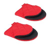 Sirxlevcy Oven Mitts, Heat Silicone Kitchen Mini Oven Mitts,Baking Grilling Barbecue Microwave Machine Washable Red