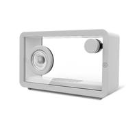 Sirxlevcy Portable Colorful RGB Simple Desktop Small Speaker LED Atmosphere Light Transparent Bluetooth Speaker White