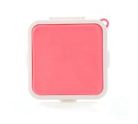 Sirxlevcy Portable Silicone Microwave Sandwich Storage Box Reusable Toast Container Case Pink