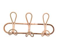 Sirxlevcy Rattan Wall Hooks Kids Garments Organizer Rack Clothes Hat Hanging Hook Rattan Hanger Kids Room Decor Hanger