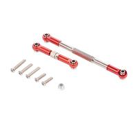 Sirxlevcy RC Steering Rod CNC Machining Aluminum Alloy Steering Linkage Rod Set for 1608T RC Truck RC Steering Linkage Set,Red