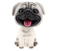 Sirxlevcy Resin Cute Dog Bobbing Head Puppy Figurine Toy Home Home/Car Dashboard for Car Vehicle Decoration - Pug
