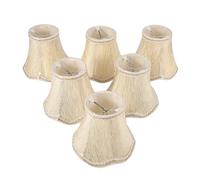 Sirxlevcy Set of 6 Chandelier Shades,ONLY for Candle Bulbs,Clip-On Fitter Lamp Shades