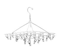 Sirxlevcy Sock Drying Racks Laundry Drip Hanger Rectangle with 30Pcs Pegs Indoor Outdoor Clothesline Hanging Dryer Clothespins Drying Baby Clothes,Towels,Underwear