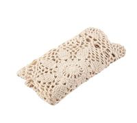 Sirxlevcy Tablecloths Crochet Square Table Cover Christmas Lace Table Covering Doilies for Furniture DéCor Beige Color 15.7Inch