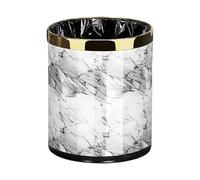 Sirxlevcy Trash Can,Marble Pattern 10L Trash Can Bin Buckets Diameter Waste Bins Living Room Bathroom Kitchen Dustbin Trash Bin