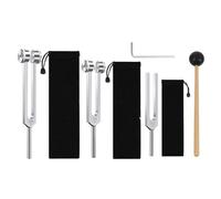 Sirxlevcy Tuning Fork Set (128Hz, 256Hz, 512Hz), Tuning Forks for Chakra/Healing/Sound Therapy Instruments