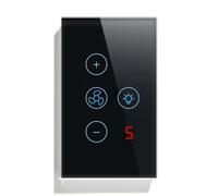 Sirxlevcy Tuya Zigbee Smart Fan Light Switch US Network Connection APP Control/Assistant Voice Control Black