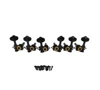 Sirxlevcy Vintage Open Gear String Tuners Tuning Pegs Key for Acoustic Classical Guitar Accessories Black