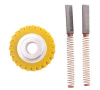 Sirxlevcy W10112253 9706416 Motor Brush W10380496 4162897 Mixer Worm Drive Gear for Stand & A Pair of Motor Brushes